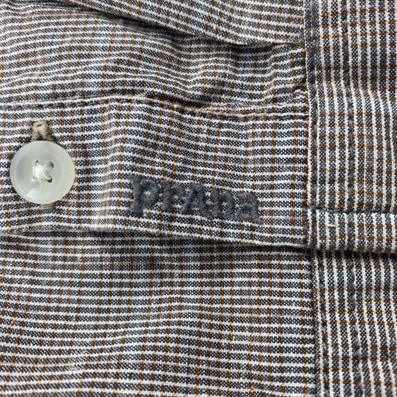 PRANA Shirt Men Extra Large XL Brown Button Down Slim Long Sleeve Casual Hemp - Picture 2 of 9